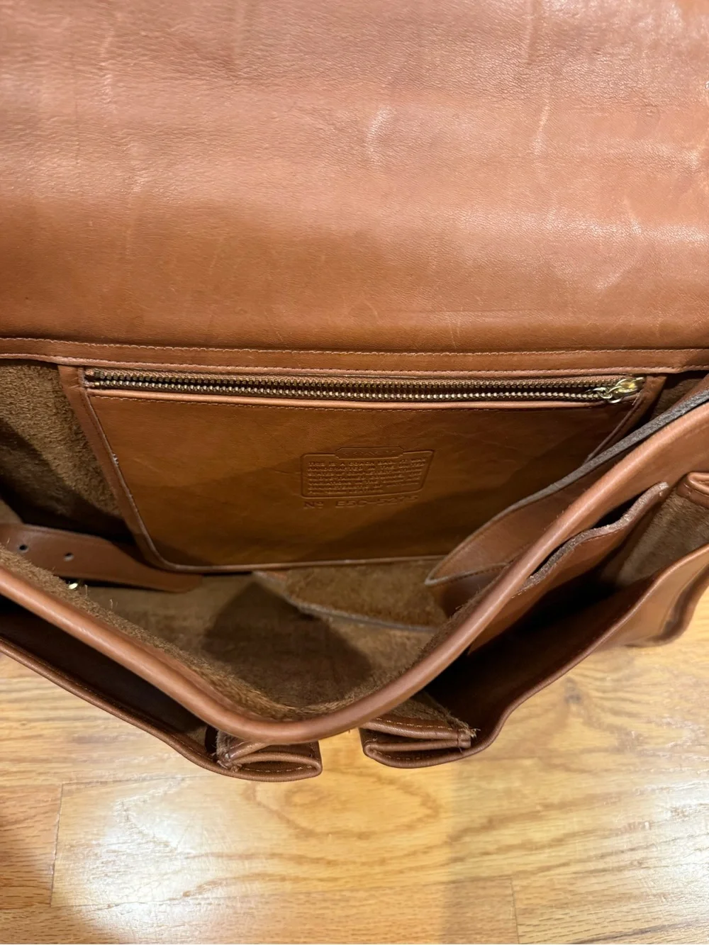 vintage Coach Prescott briefcase in British tan leather 5275